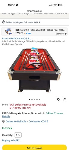 Pool table model vintage - ft,